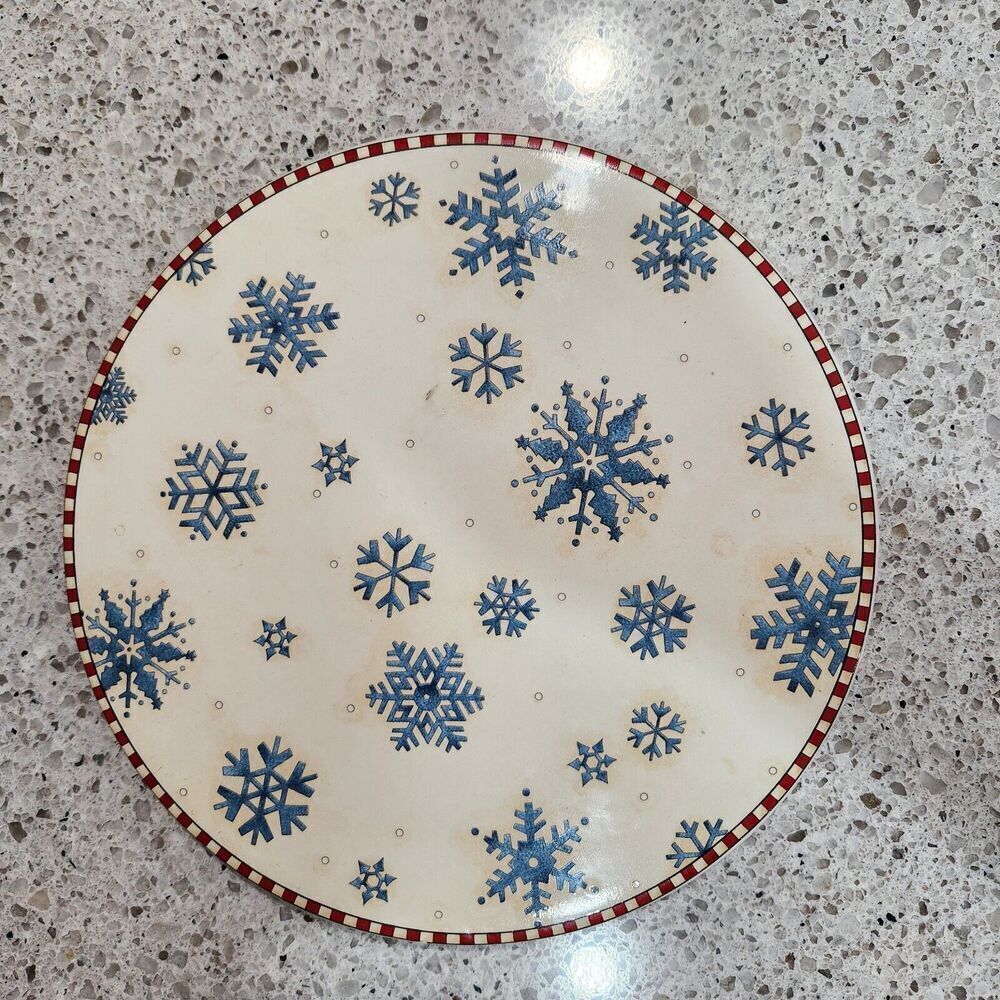 Christmas Trivet Debbie Mumm Sakura Snowflakes 9.5" Discontinued